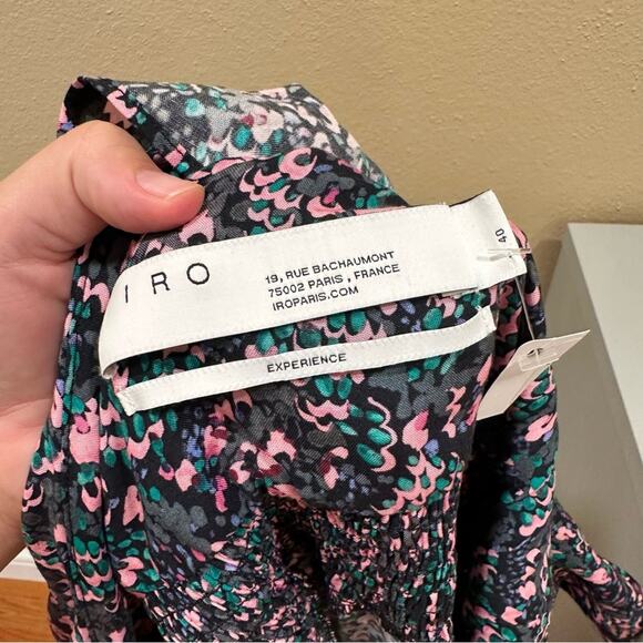 NEW IRO Sexy Blue Green Pink Maxi Dress 40 8 - Picture 14 of 14